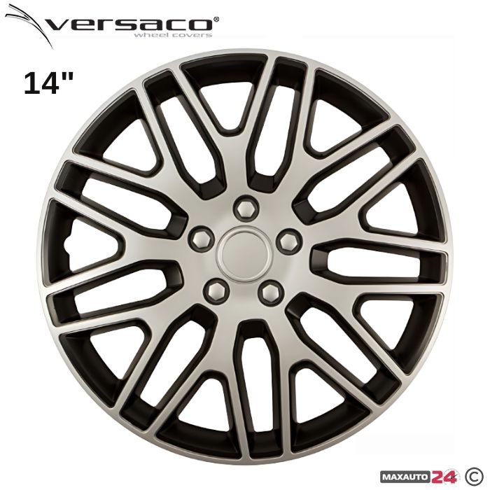 tasove-za-dzanti-14-versa-3130-4 Тасове за джанти 14'' Versaco Dakar Silver/Black - Image 1